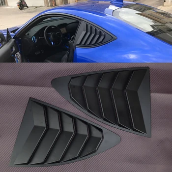 1 Çift Mat Siyah Arka Yan Pencere Panjur Havalandırma Kapağı Trim Toyota için Fit 86 Subaru BRZ 2012 2013 2014 2015 2016-2020 ABS Plastik