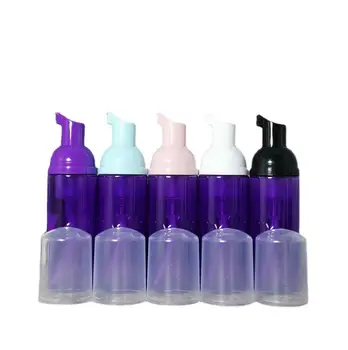 18 adet / grup Mor Plastik Köpük pompa şişesi Doldurulabilir Boş Kozmetik Şişe Temizleyici Sabunluk Köpük Konteyner 60ml