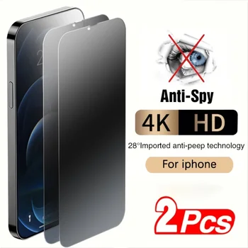 2 adet Anti-casus Temperli Cam Telefon Ekran Koruyucu Film İçin İphone 14 13 12 11 XR Pro Max Artı X XS 7 8