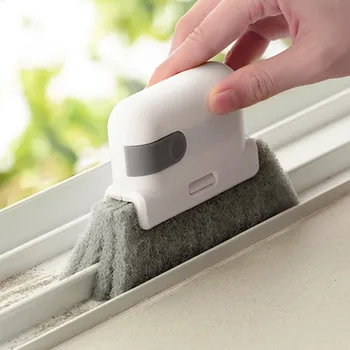 2 in 1 Oluk Temizleme Aracı Pencere Çerçevesi Kapı Oluk Temizleme Fırçası Sürgülü Kapı Parça Temizleme Araçları El Çatlak Temizleyici