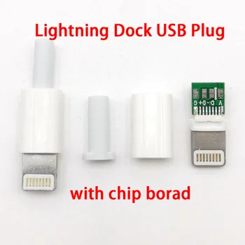 20 takım / Iot Yıldırım Dock USB Fişi 2ith Çip Kurulu Veya Erkek Cnnector Kaynak Veri OTG Hattı Arayüzü DIY Veri Kablosu