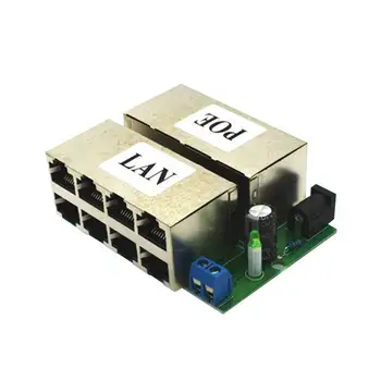 8 Port DC 12-48V Ethernet Üzerinden Güç 10 100Mbps Hız POE Güç Kaynağı Modülü Dış Kabuk Olmadan