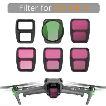 Alüminyum Alaşımlı filtre seti DJI HAVA 3 için Kamera Optik Cam Lens Mcuv Cpl ND8 ND16 ND32 ND Filtreler Aksesuarları