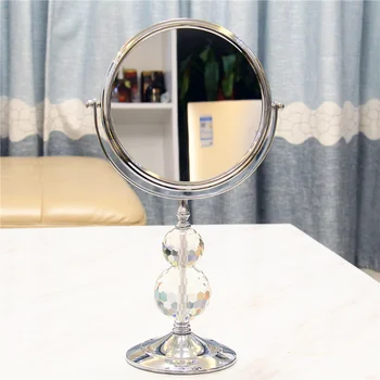 Ayakta Yatak Odası Dekoratif Ayna Masası Makyaj Sevimli Dekoratif Ayna Kompakt Yuvarlak Espejo De Pasta Ev Dekorasyon Lüks YY50DM