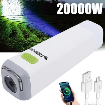 Açık Mini taşınabilir LED el feneri yüksek parlaklık projektör uzun ömürlü USB şarj edilebilir su geçirmez kamp ışık el feneri