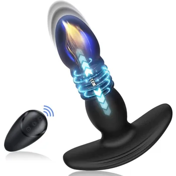 Butt Plug Prostat Seksi Teleskopik Anal Plug Yapay Penis Vibratör Seks Oyuncakları Kadınlar İçin Kablosuz Kontrol Pussy Seks Oyuncakları Erkekler için Eşcinsel 18