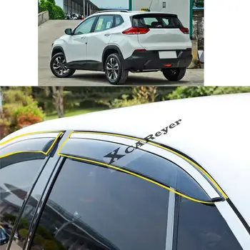 Chevrolet Trax Tracker 2019 için 2020 2021 2022 Araba Vücut Şekillendirici Sticker Plastik pencere camı Rüzgar Visor Yağmur/Güneş koruyucu havalandırma