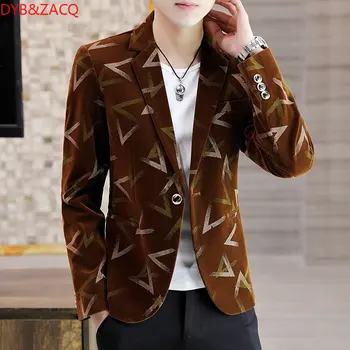 DYB ve ZACQ İlkbahar ve Sonbahar Yeni Küçük Takım Elbise erkek İnce Kore Versiyonu Trend Yakışıklı Takım Elbise erkek Ceket Ceket Haki Blazer Erkekler