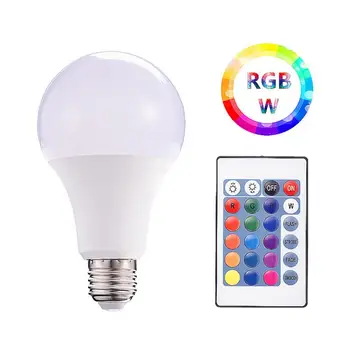 E27 LED Ampul 5 W 10 W 15 W RGB + Beyaz 16 Renk LED Lamba AC85-265V Değiştirilebilir RGB ampul ışık Uzaktan Kumanda + Hafıza Fonksiyonu İle