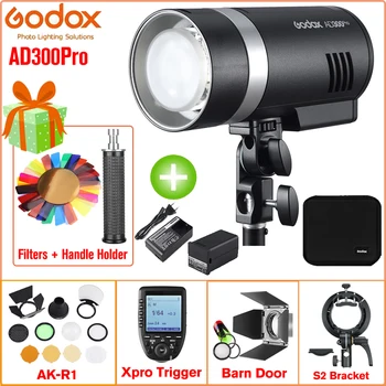 Godox AD300Pro AD300 Pro TTL HSS cep flaş açık Speedlite ışık kitleri Canon Nikon Sony Fuji Olympus Panasonic Pentax
