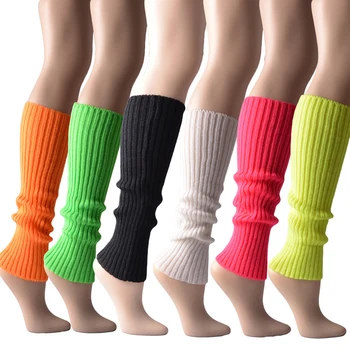 Kadın Sonbahar bacak ısıtıcıları Düz Renk Örme Streç Açık Diz Yüksek Elastik Gevşek bacak ısıtıcıları 2021 Bayan Sıcak Çorap