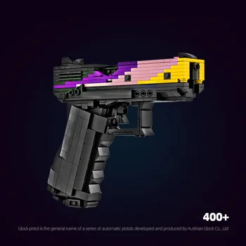 MOC CSGO Glock Degrade Renk Marka Yeni Fabrika Yapı Taşı Silah Silah Monte Çekim Erkek ve çocuk doğum günü hediyesi