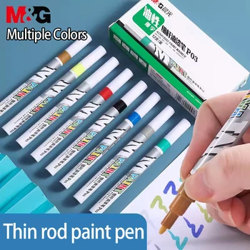 M＆G İnce çubuk 1mm boya kalemi Metal boya kalemi solmaz Yağ bazlı işaretleyici Galvanik kalem solmaz Graffiti lastik işaretleyici