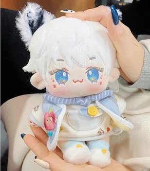 Orijinal Anime Jujutsu Kaisen Gojo Satoru 20 cm Sevimli Peluş Bebek Vücut DIY Değişim Giyinmek Cosplay Hayranları Hediye