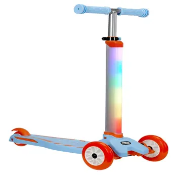 Parlak çubuk kolye 3 tekerlekli scooter ışık desenleri ile, Yaş 3-7 Yıl Şehir çalışma okul öğrenci açık spor Taşınabilir Pedal Scooter