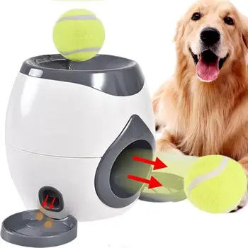 Pet Köpek Getir Ve Tedavi Makinesi İnteraktif Yavaş Besleyici Topu Başlatıcısı Topları Atıcı Zenginleştirme Oyuncak Köpekler Eğitim Ekipmanları