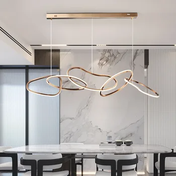 Postmodern Minimalist restoran ışıkları Bar masaları otel modeli odaları Villa tasarımcıları dairesel ışık lüks yaratıcı avizeler