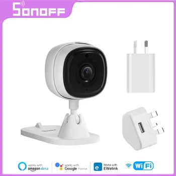 SONOFF KAM İnce FHD 1080P Akıllı ev güvenlik kamerası WİFİ 2 Yönlü Ses Hareket Algılama Mini bebek monitörü Kamera Alexa İle Çalışır