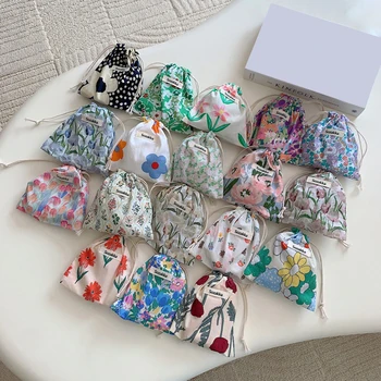 Sevimli Küçük bozuk para cüzdanı İpli Çanta Çanta Kadın Kız Çocuklar Takı Ruj Kozmetik Tote Halat Çanta Çiçek Kılıfı ipli çanta