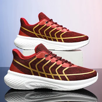 Ultralight Yaz Nefes erkek ayakkabısı Kalın Alt Açık koşu ayakkabıları INS Moda Erkek Spor Ayakkabı Yüksek Elastik Koşu Ayakkabısı