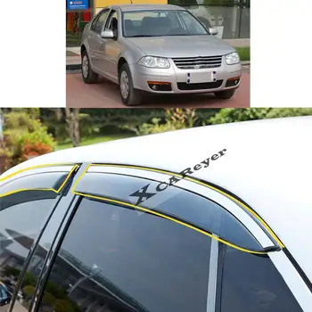 VW Volkswagen Bora Sedan 2003 2004 2005 2006 2007 2008 Araba Sticker Plastik pencere camı Rüzgar Visor Yağmur / Güneş koruyucu havalandırma