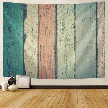 Vintage ahşap baskı goblen duvar tapiz hippi bohemian arka plan duvar sanatı dekorasyon bez oturma odası duvar halısı
