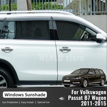 Volkswagen VW Passat için B7 Vagon Varyant 2011-2015 Manyetik araba güneşliği Ön Cam Perde Arka Yan Pencere Güneş Gölge