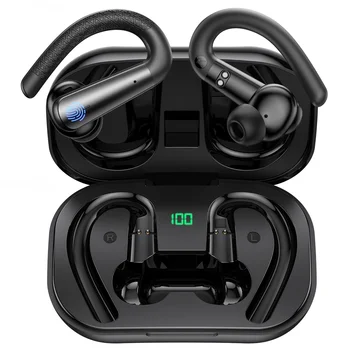 X13 kablosuz kulaklık Spor bluetooth Kulaklık 40Hrs mikrofonlu kulaklık IPX6 Su Geçirmez Kulaklık için LED Ekran ile Erkekler Hediye