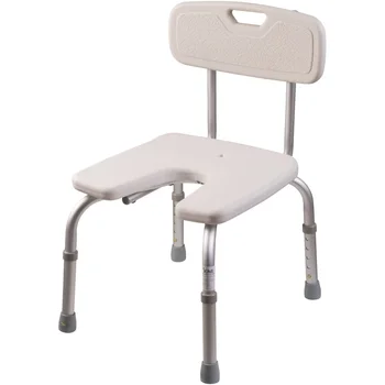 Yaşlılar ve Yaşlılar için Çıkarılabilir Sırtlı Duş sandalyesi, Engelliler için U Şeklinde Banyo Tezgahı, Yetişkinler için Banyo Taburesi