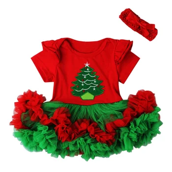 Yenidoğan Yürüyor Çocuk Kız Güzel Kırmızı Mini Kısa Elbise Tül Noel Kostüm Bebek Elbise, 90