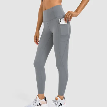 Yoga Pantolon Spor Tayt Kadınlar için Cepler ile Gym Fitness Yüksek Bel Karın Kontrol Egzersiz Pilates Koşu Biker Crossfit