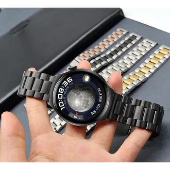 Yüksek kaliteli Çelik Metal Watchband huawei saat 4 / 4Pro / GT 3 Pro 46mm / GT3 46mm,22mm Watchband Bilek Kayışı Bilezik