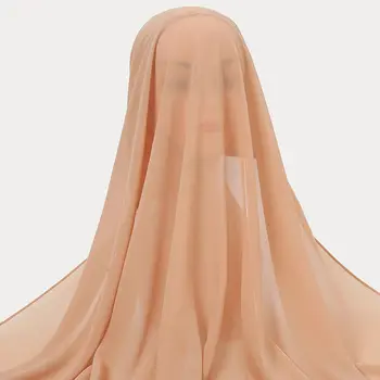 Zarif Uzun Güneş Koruyucu Şal Düz Renk başörtüsü Şifon Kadın Eşarp İslam Şal Başörtüsü Müslüman Hicap