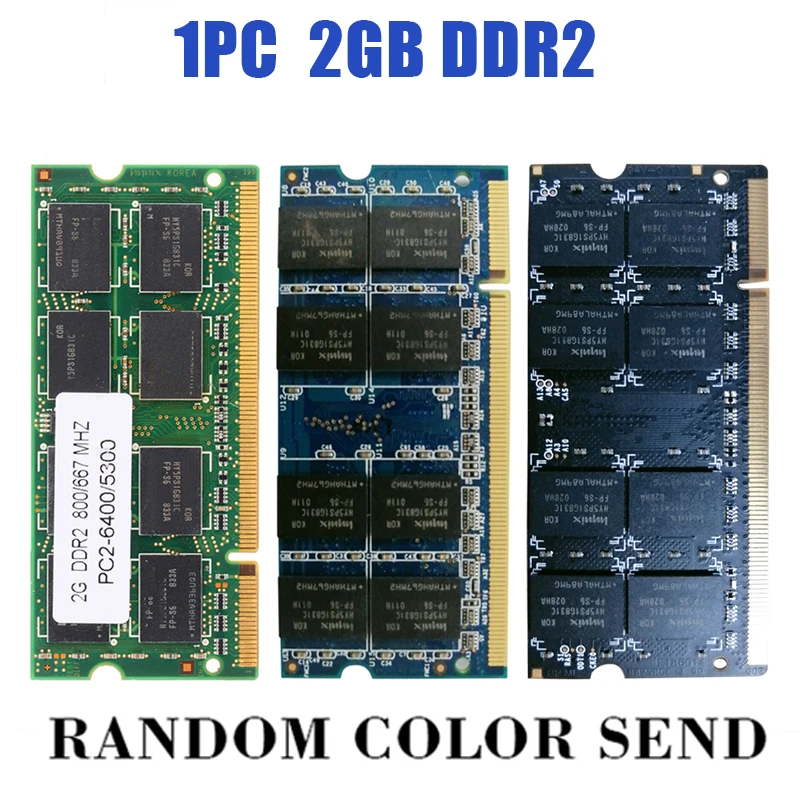 1 pc Dizüstü Bellek 2 GB DDR2 PC2 6400/5300 800/667 MHZ Dizüstü RAM 200pin Olmayan ECC Bellek Orijinal Cips Çift Taraflı 16 Cips