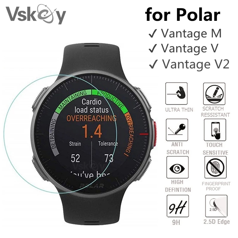 3 ADET Ekran Koruyucu için Polar Vantage V / V2 akıllı saat Temperli Cam Çizilmeye Dayanıklı koruyucu film için Vantage M