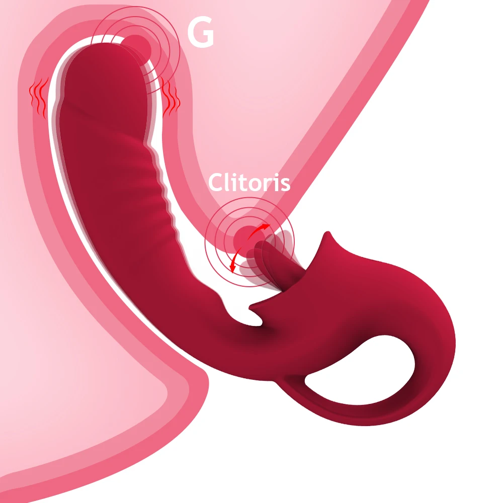 Gerçekçi Yapay Penis Vajinal Sağlık Vibratörler 10 Titreşimli Klitoris Dil Yalama G Noktası Stimülatörü Yetişkin Erotik Seks Oyuncakları Kadınlar için