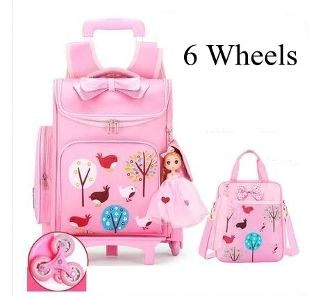 Tekerlekli okul sırt çantası çocuk haddeleme okul çantası s kızlar için okul arabası Sırt Çantası kızın okul çantası Mochila çocuklar için