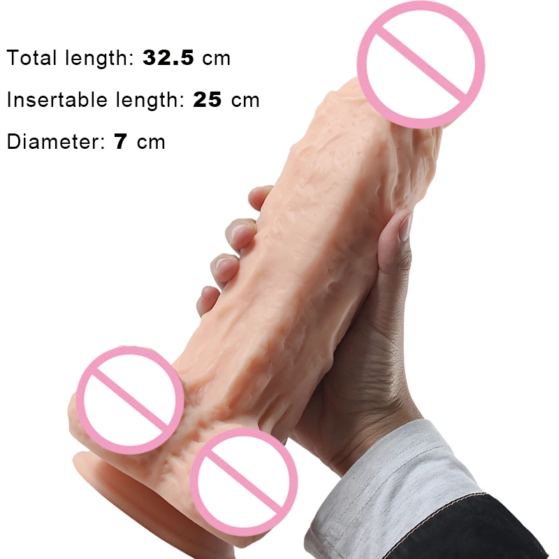 7cm Süper Büyük Yapay Penis Vücut Güvenli Yüksek Kaliteli Eti Büyük Oyuncaklar Güçlü Vantuz ile Gerçekçi Gerçekçi Eller Serbest Relax Masaj